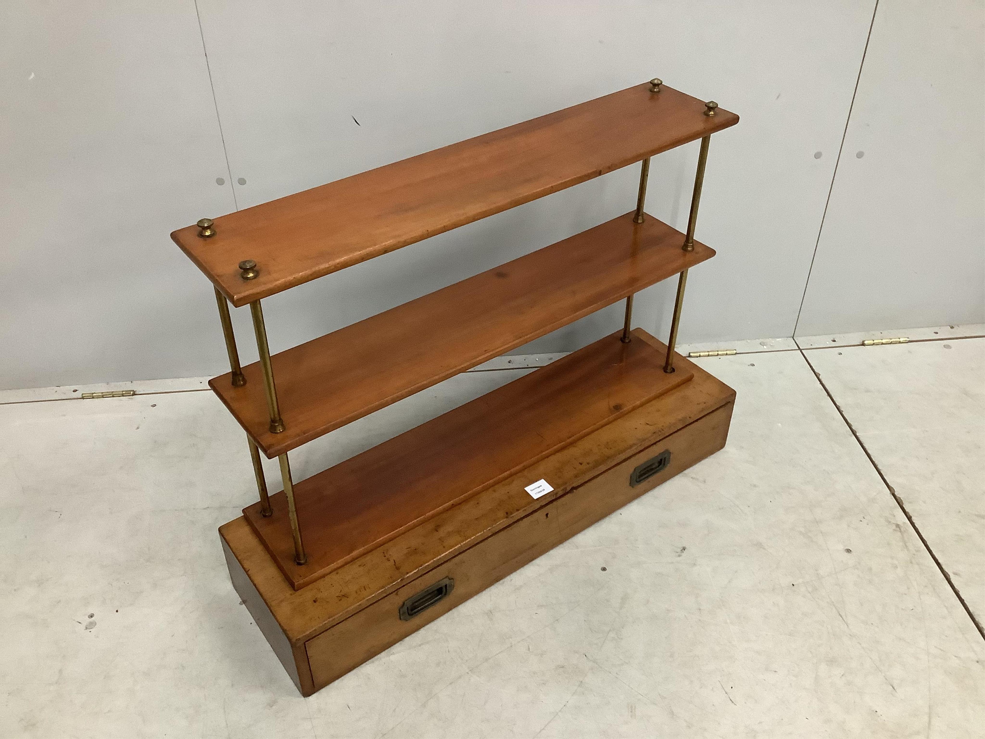 A 19th century mahogany wall bracket, adapted, width 94cm, depth 27cm, height 70cm. Condition - fair